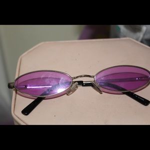 Purple oval sunglasses